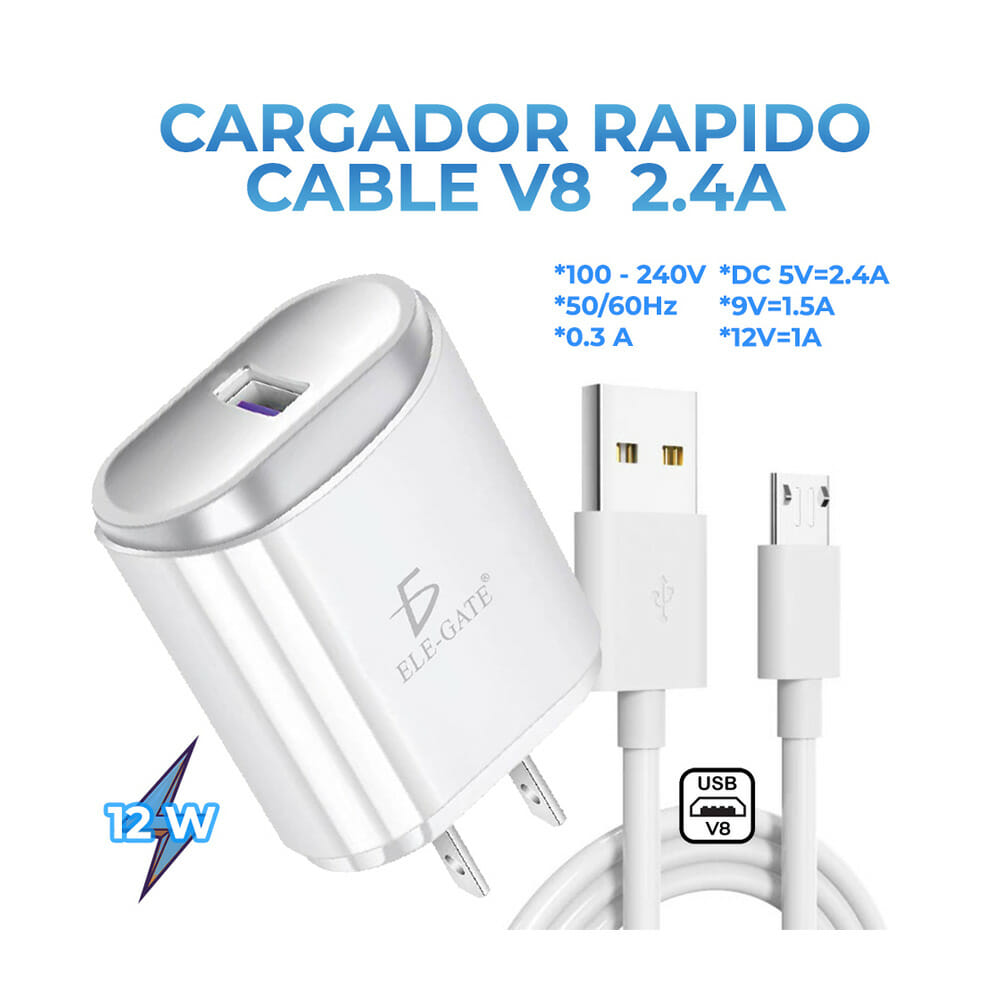 CARGADOR USB V8 QC CH.85